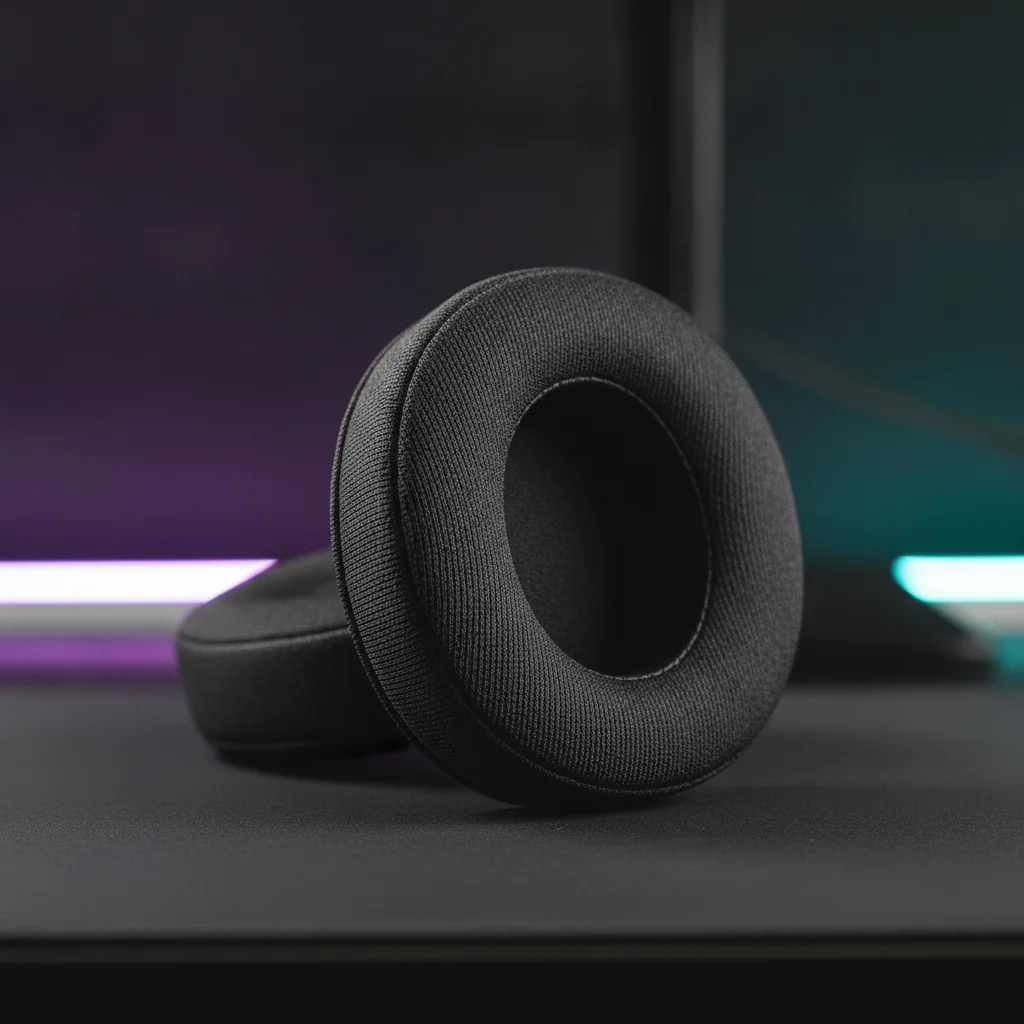 Illustration abstraite de vibrations sonores captées dans l'obscurité